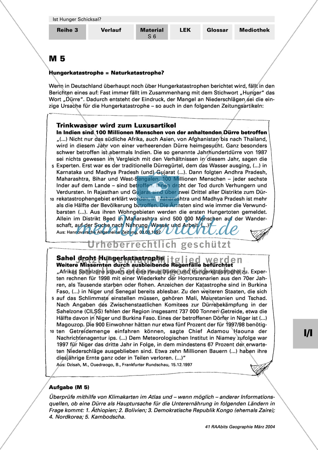 Hunger - Der Faktor Dürre Preview 1