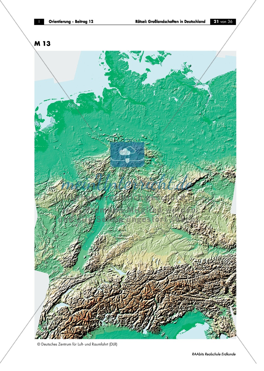 Großlandschaften in Deutschland - ein Rätsel: Merkmale + Quartett Preview 4