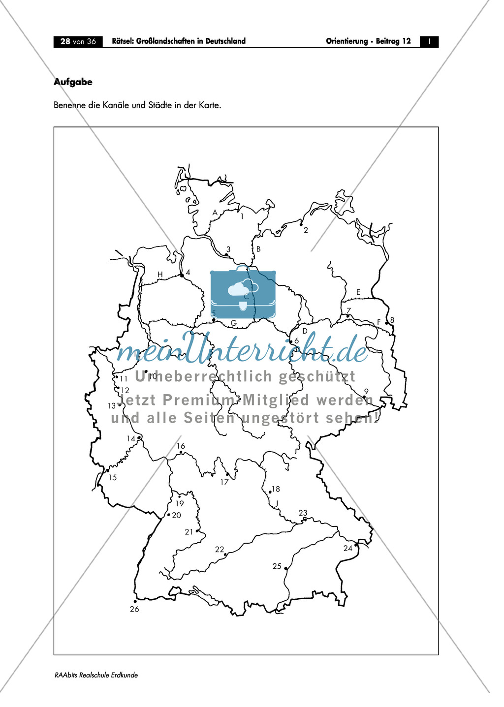 Landschaftskunde Deutschland: Topographie Preview 7