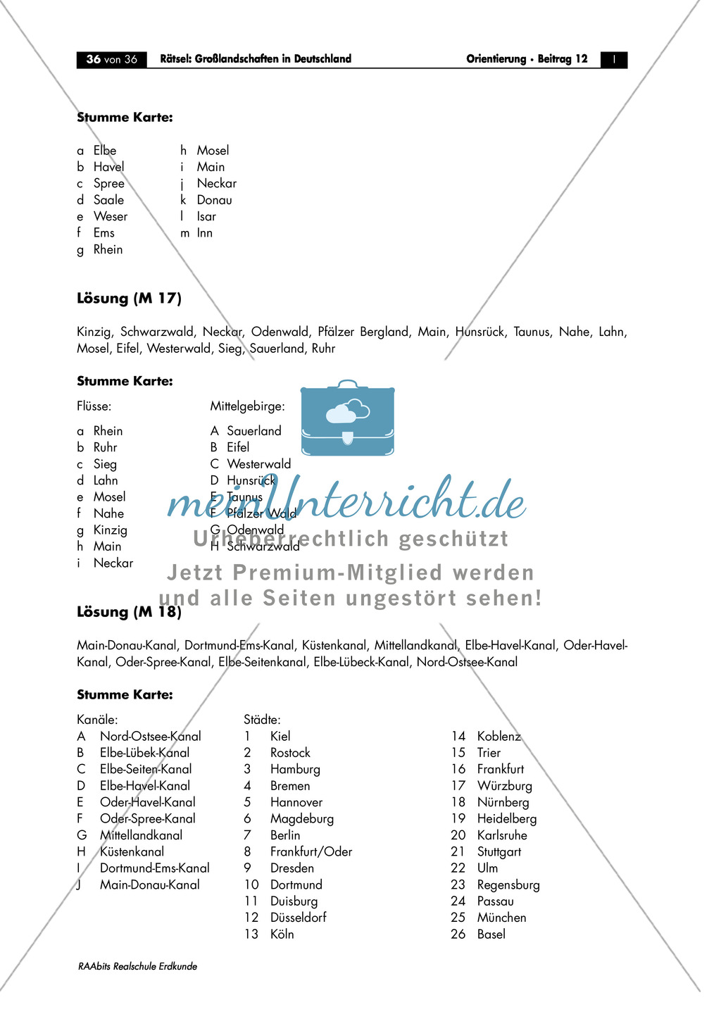 Landschaftskunde Deutschland: Topographie Preview 9