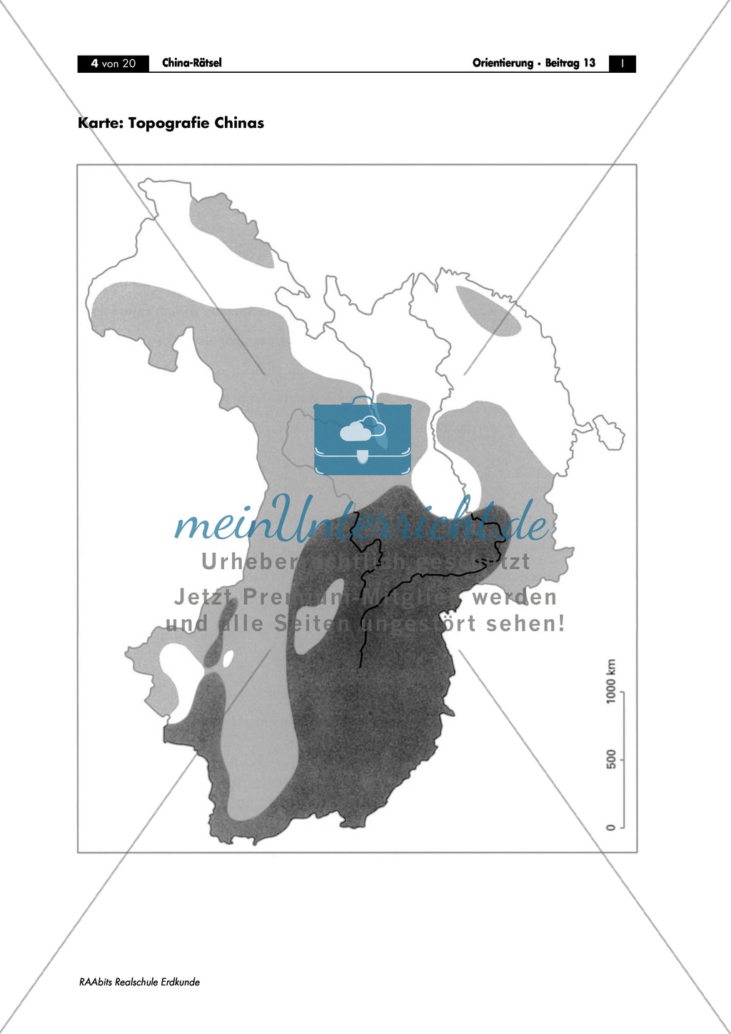 China - Länderkunde: Topografie + Klimazonen + Landwirtschaft Preview 4