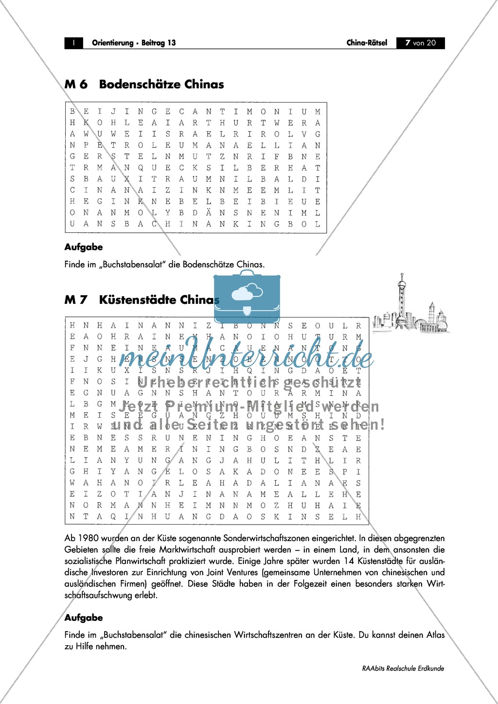 China - Länderkunde: Topografie + Klimazonen + Landwirtschaft Preview 7