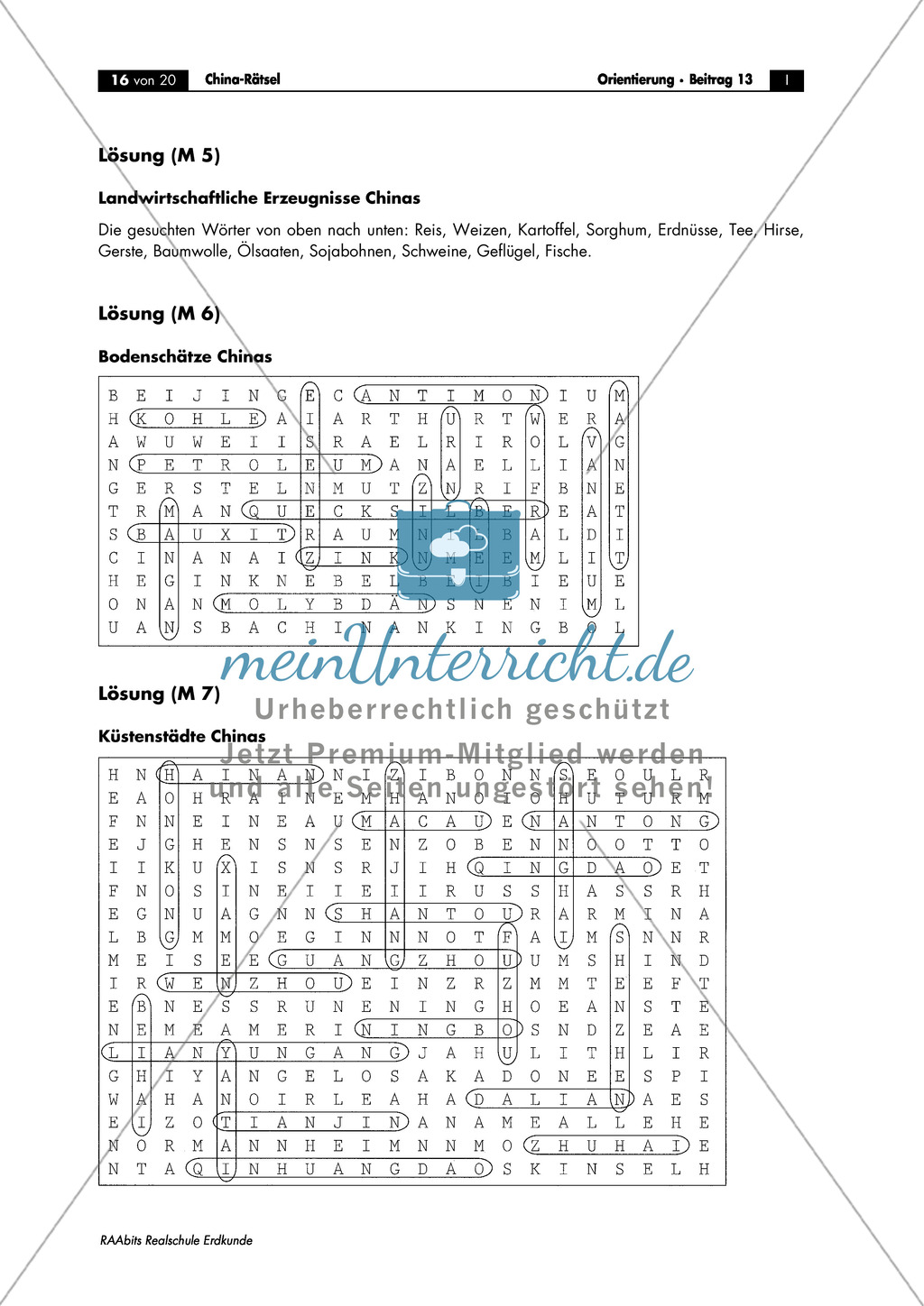 China - Länderkunde: Topografie + Klimazonen + Landwirtschaft Preview 9
