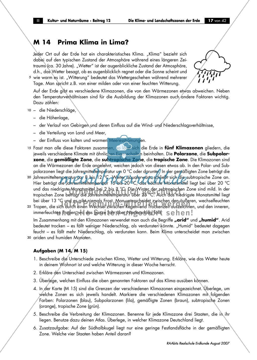 Klima- und Landschaftszonen der Erde: Sonneneinstrahlung + Klimazonen Preview 6