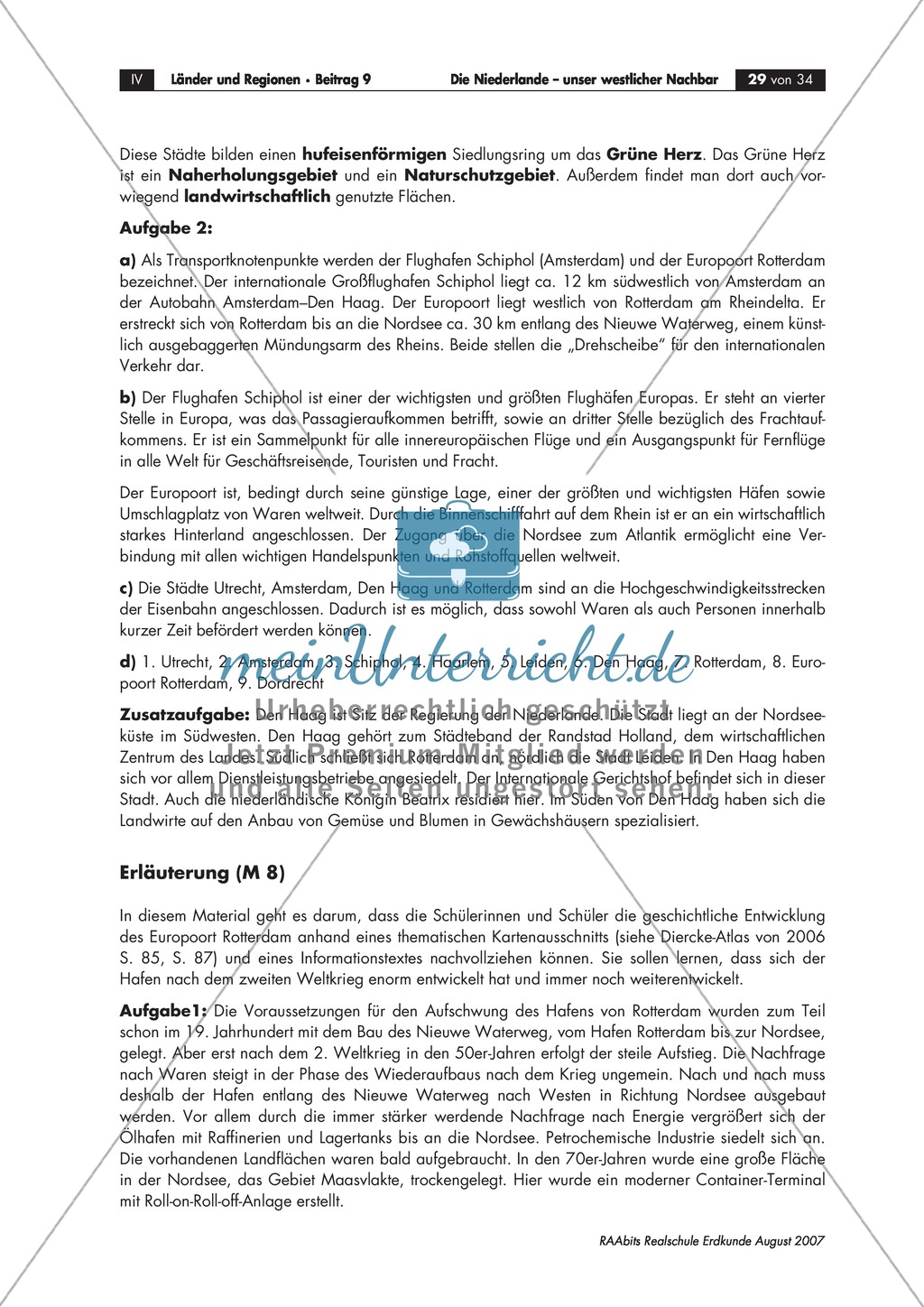 Die Niederlande: Entwicklung + Bedeutung des Hafens