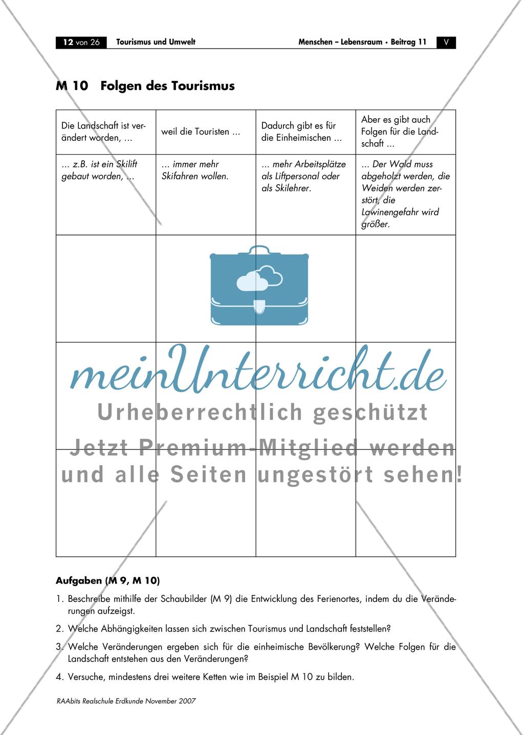 Endlich im Urlaub, Tourismus und Landschaft, Folgen des Tourismus Preview 3