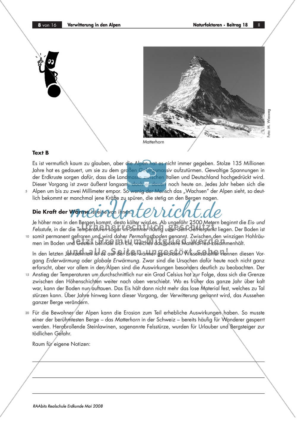 Eine Expertenrunde über Formen der Verwitterung abhalten - Beispiel Alpen Preview 3