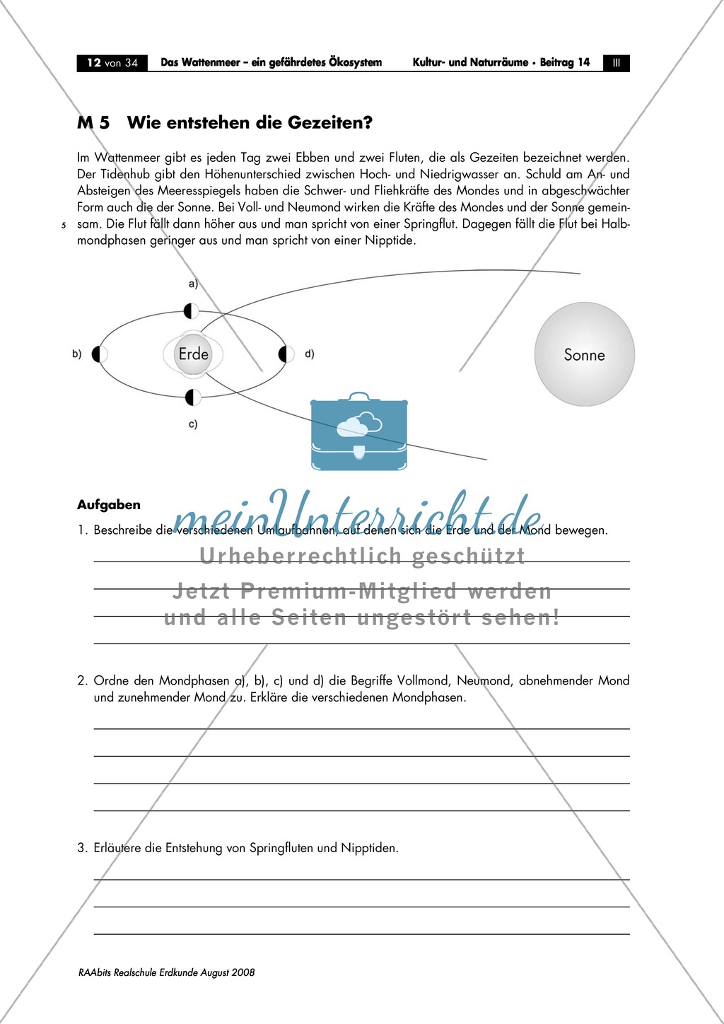 Ökosystem Wattenmeer: Die Gezeiten. Preview 1