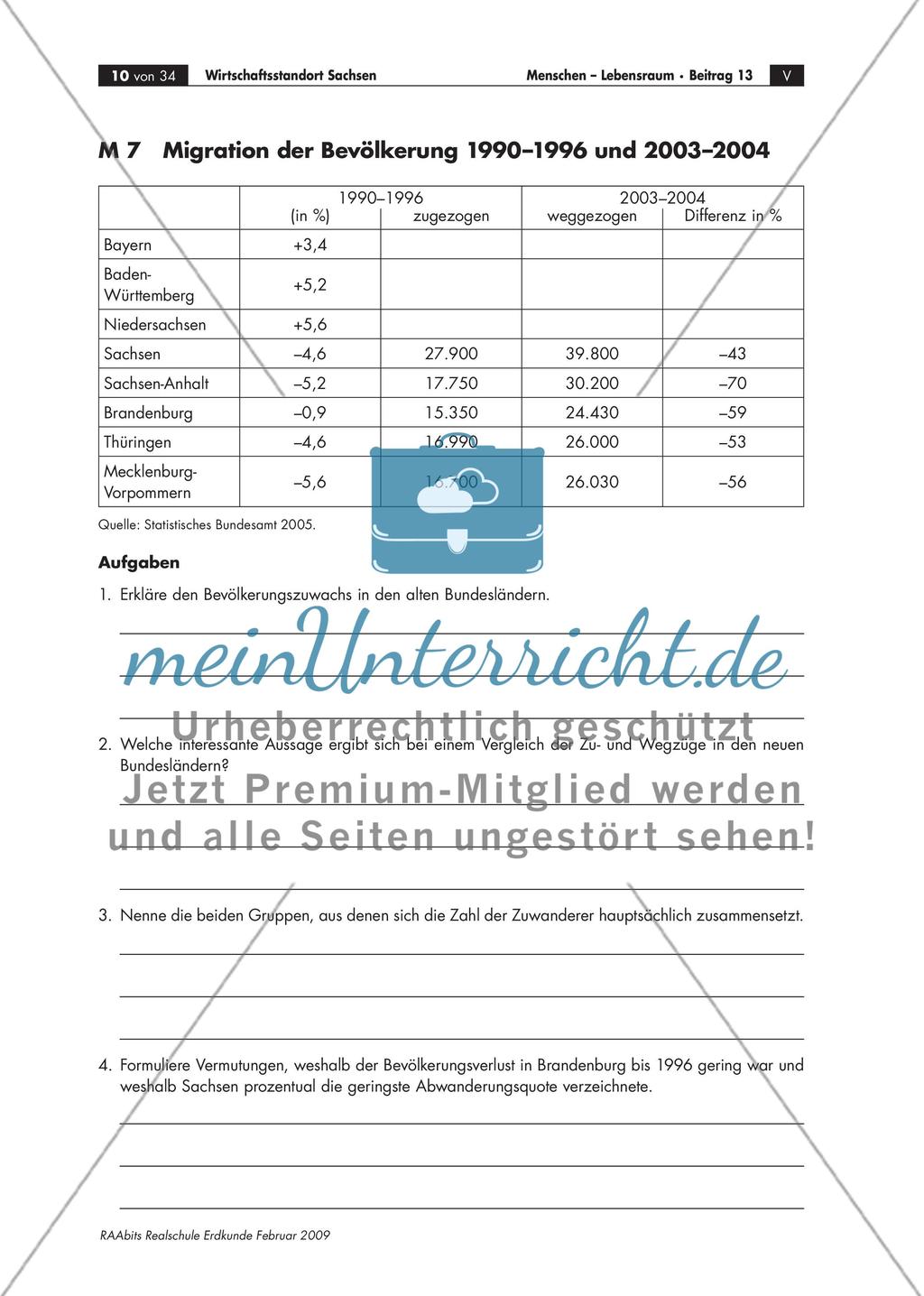 Migration der Bevölkerung 1990–1996 und 2003–2004 / Wanderungssaldo 2000–2007 Preview 1