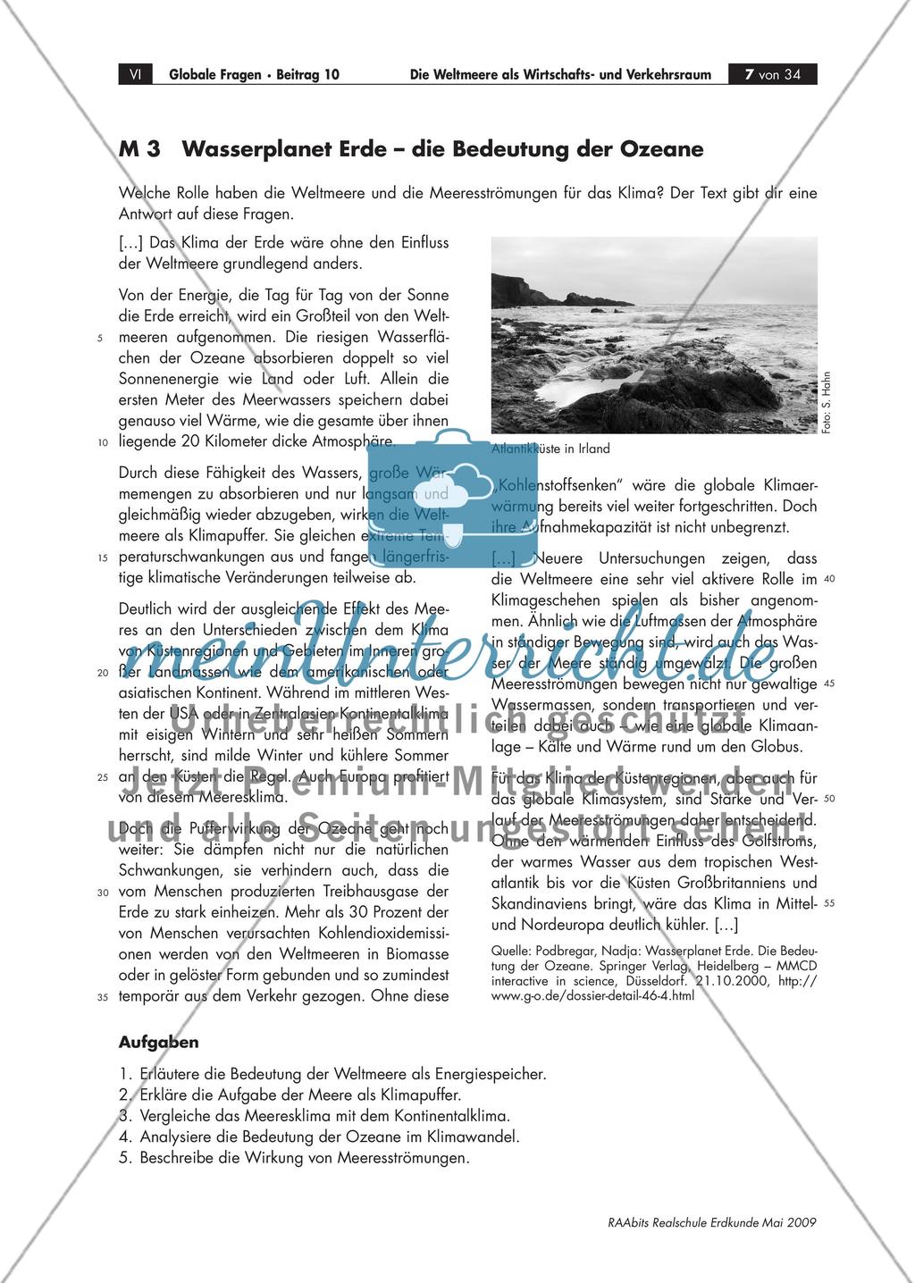 Der globale Wasserkreislauf & die Bedeutung der Ozeane Preview 2
