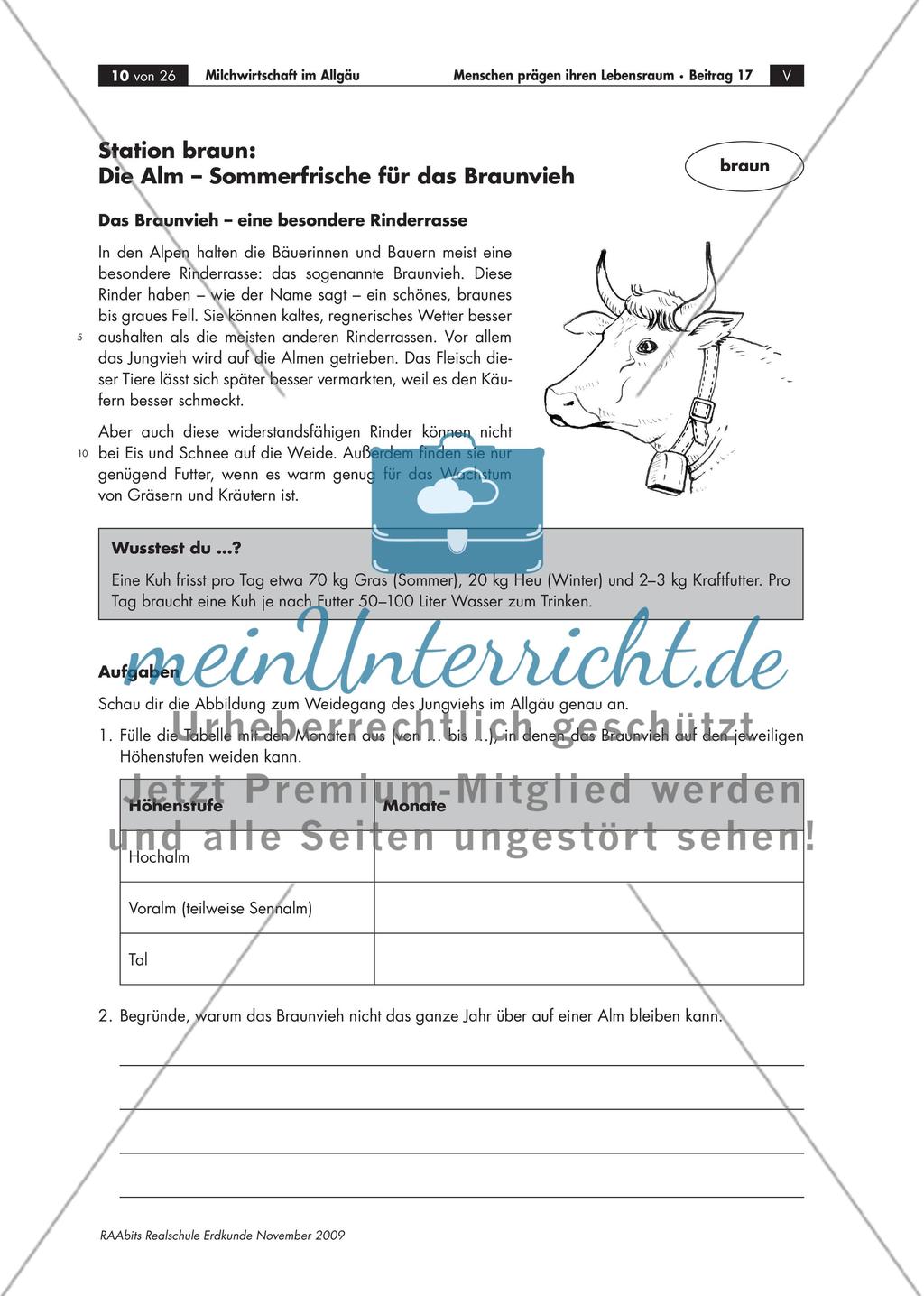 Milchwirtschaft im Allgäu – alles Käse? – Ein Lernzirkel für die 5. Klasse Preview 10