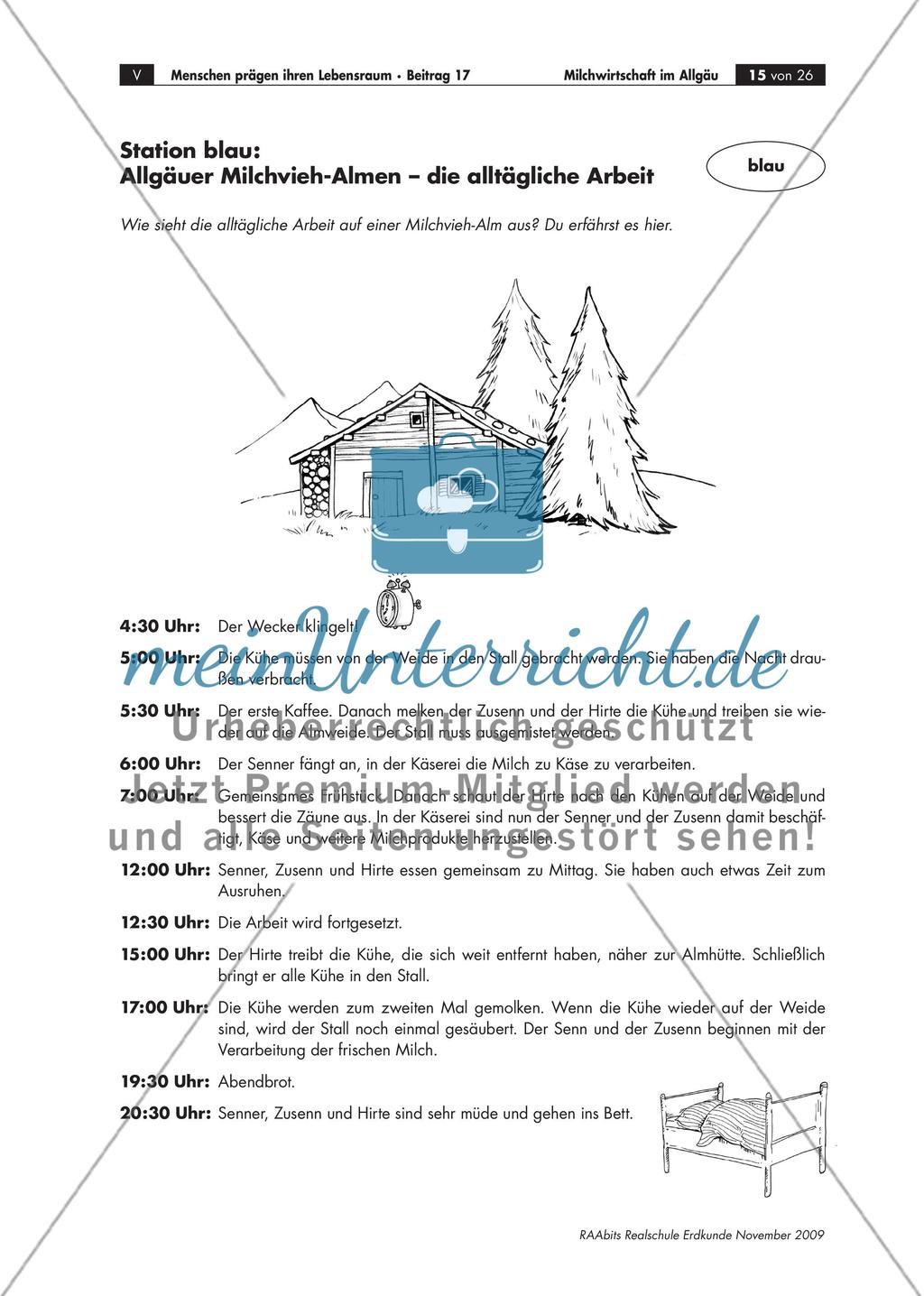 Milchwirtschaft im Allgäu – alles Käse? – Ein Lernzirkel für die 5. Klasse Preview 15