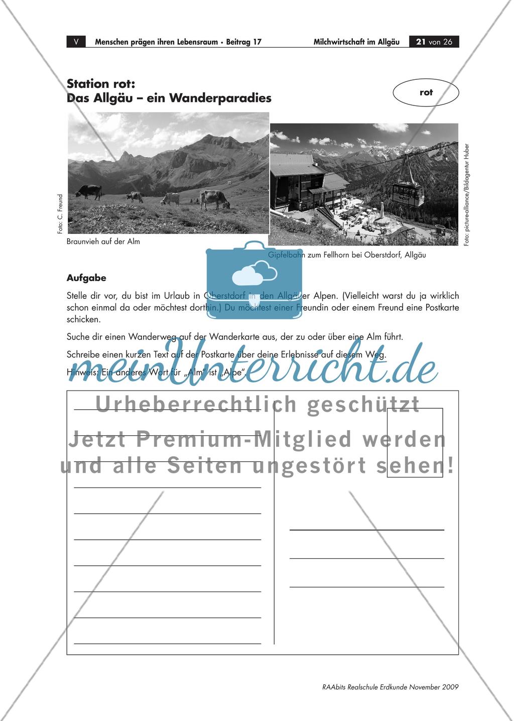 Milchwirtschaft im Allgäu – alles Käse? – Ein Lernzirkel für die 5. Klasse Preview 21
