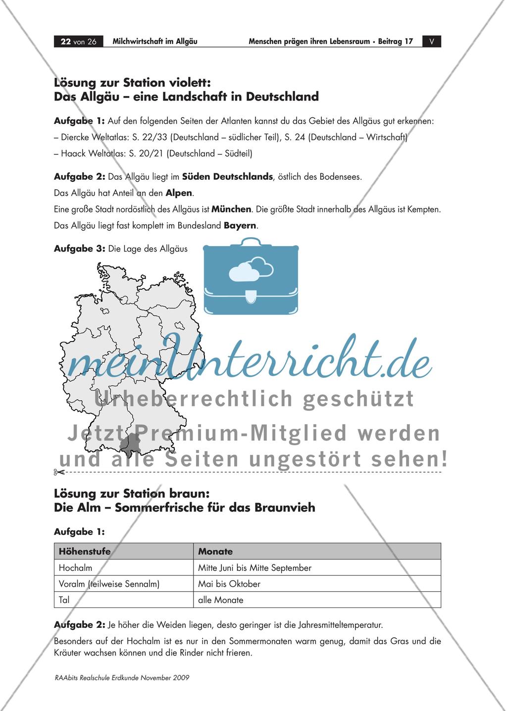 Milchwirtschaft im Allgäu – alles Käse? – Ein Lernzirkel für die 5. Klasse Preview 22