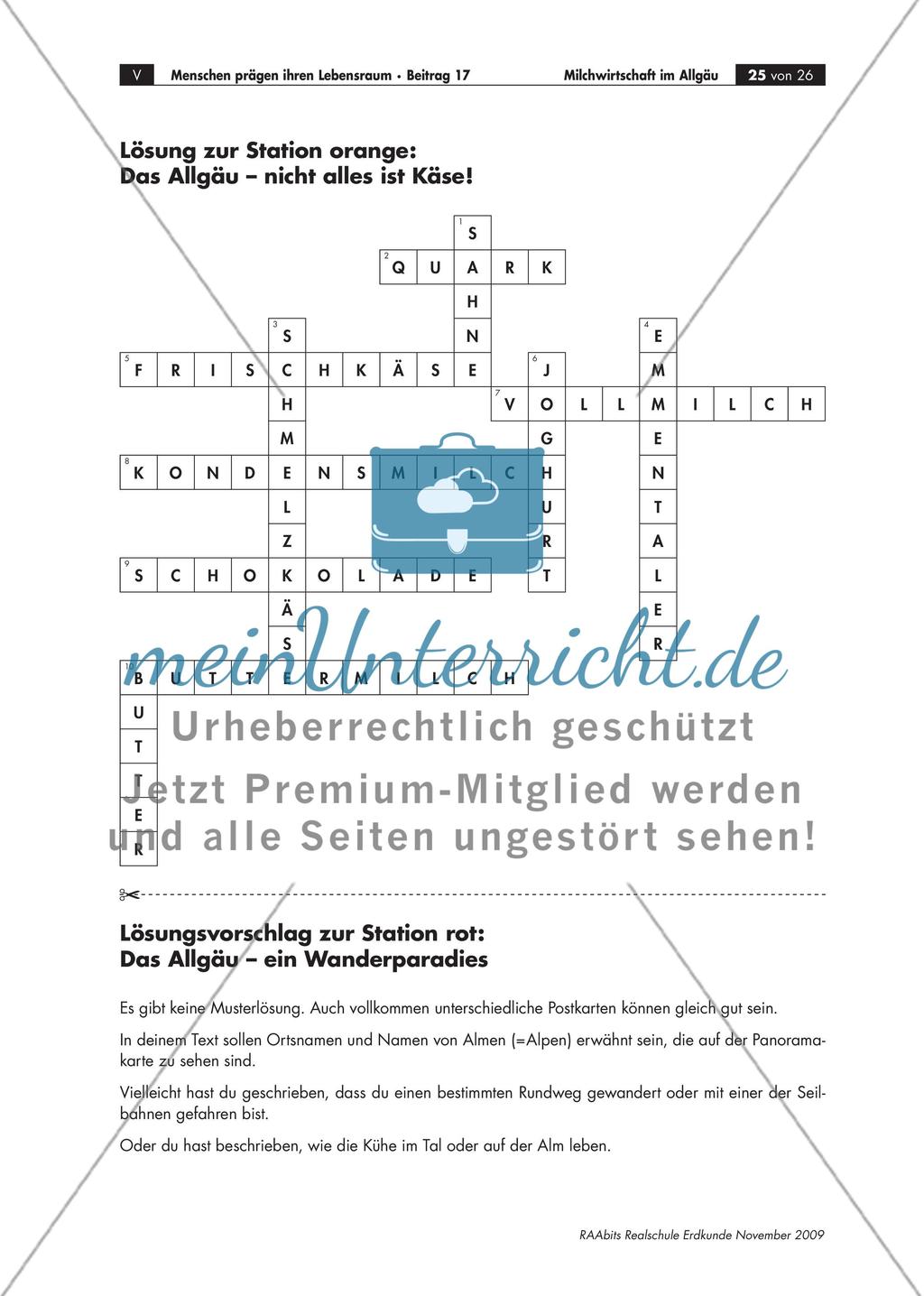 Milchwirtschaft im Allgäu – alles Käse? – Ein Lernzirkel für die 5. Klasse Preview 25