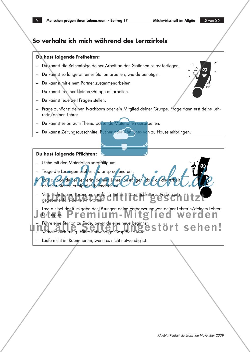 Milchwirtschaft im Allgäu – alles Käse? – Ein Lernzirkel für die 5. Klasse Preview 5