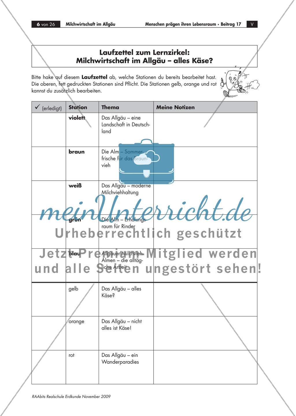 Milchwirtschaft im Allgäu – alles Käse? – Ein Lernzirkel für die 5. Klasse Preview 6