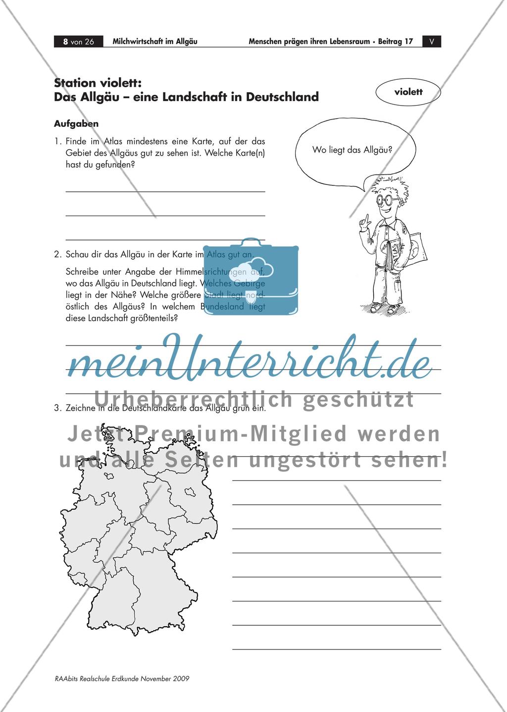 Milchwirtschaft im Allgäu – alles Käse? – Ein Lernzirkel für die 5. Klasse Preview 8