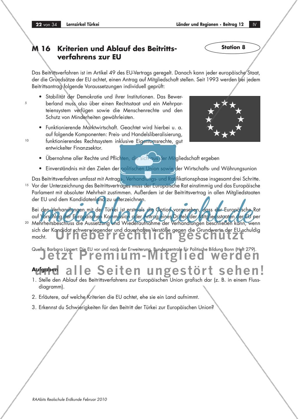 Vom Agrar- zum modernen Industriestaat? – Ein Lernzirkel zum EU-Beitrittskandidaten Türkei Preview 22