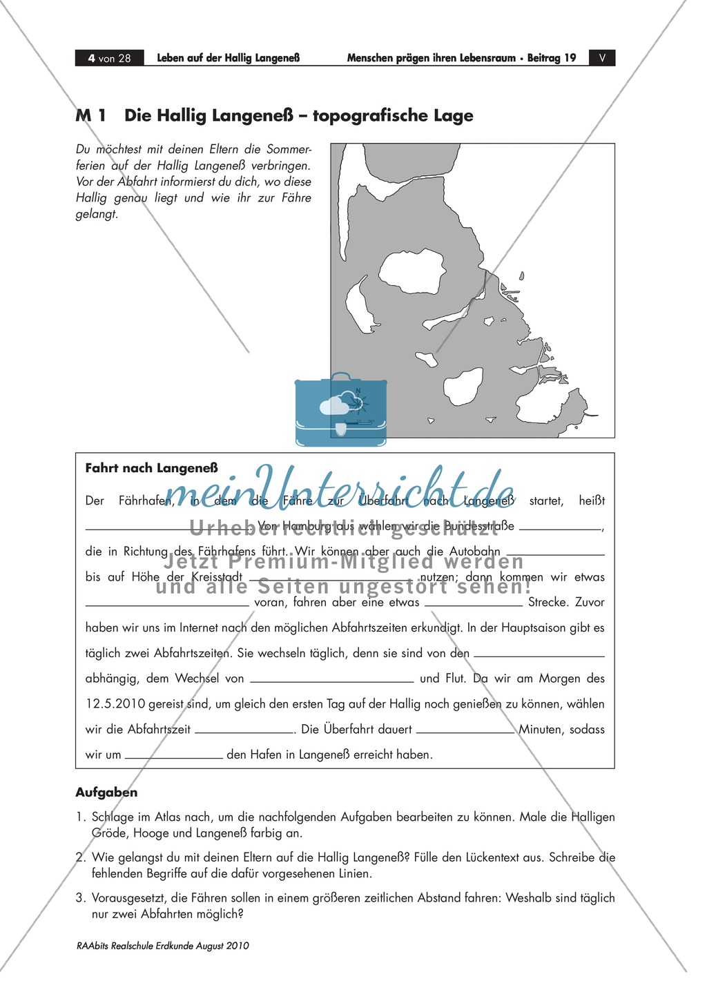Die Hallig Langeneß: Orientierung und Anreise + allgemeine Merkmale von Halligen Preview 1