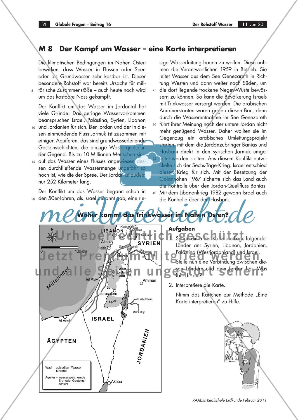 Der Rohstoff Wasser – den Umgang mit Tabellen, Karten, Grafiken und Co. trainieren Preview 11