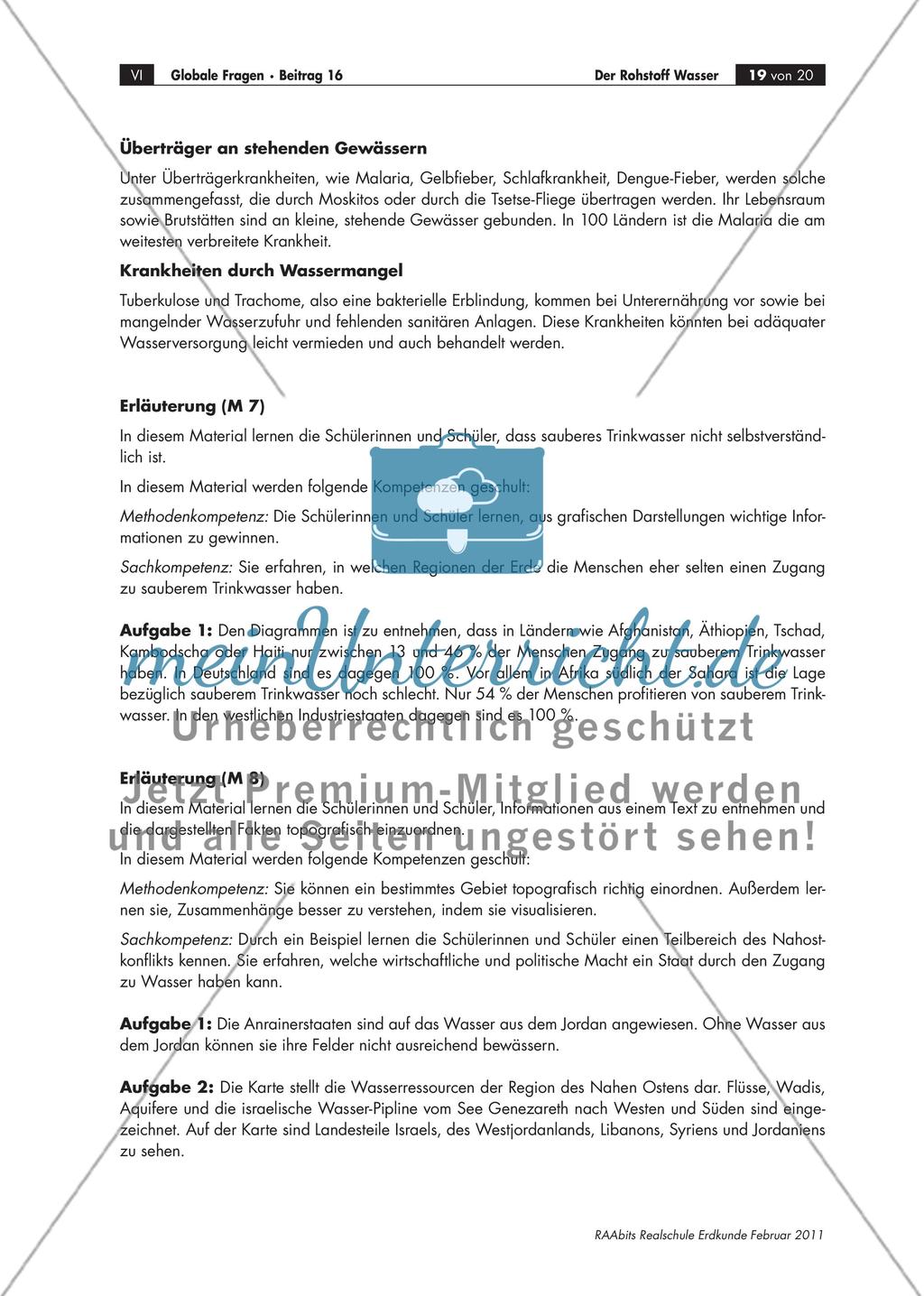 Der Rohstoff Wasser – den Umgang mit Tabellen, Karten, Grafiken und Co. trainieren Preview 19