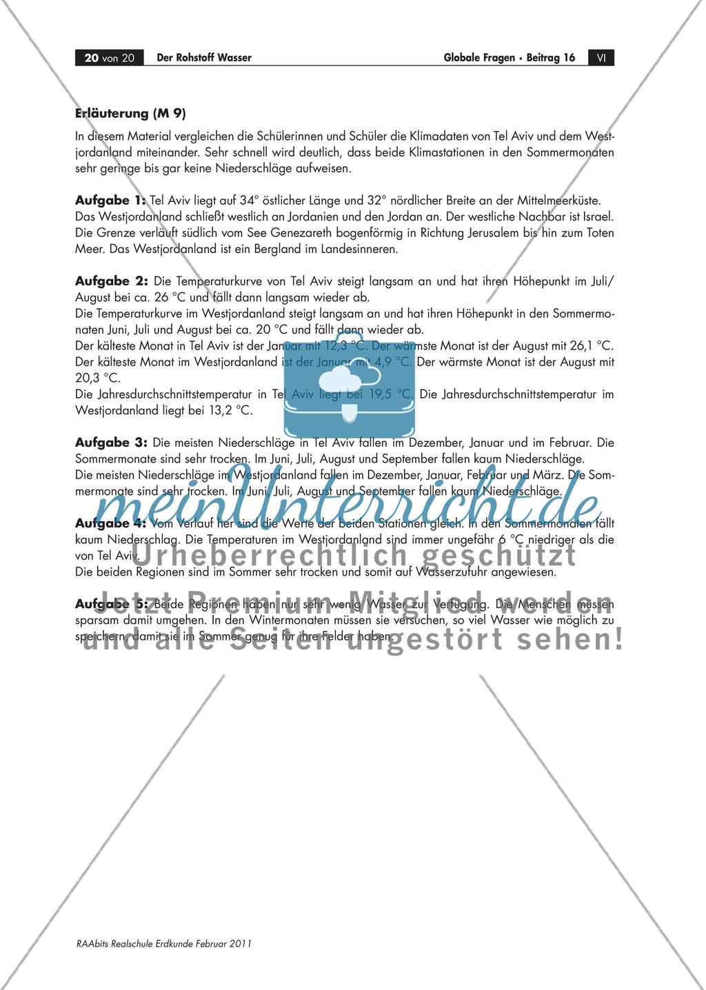Der Rohstoff Wasser – den Umgang mit Tabellen, Karten, Grafiken und Co. trainieren Preview 20