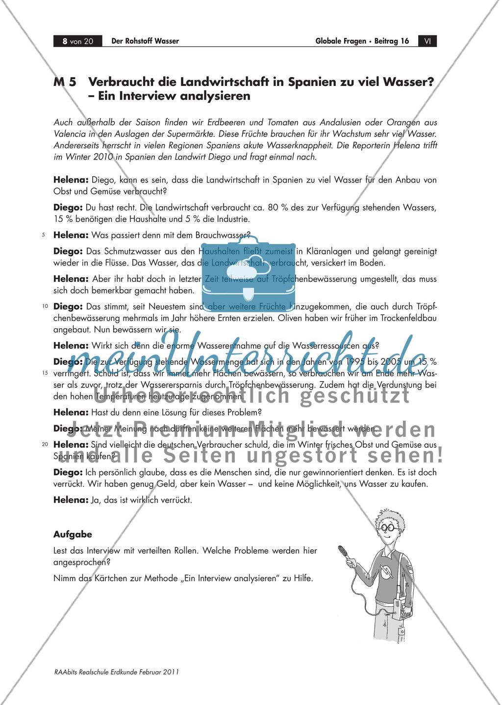 Der Rohstoff Wasser – den Umgang mit Tabellen, Karten, Grafiken und Co. trainieren Preview 8