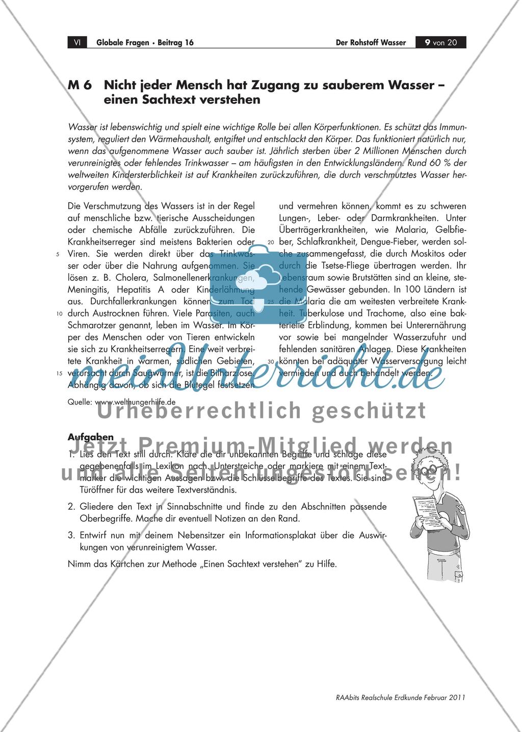 Der Rohstoff Wasser – den Umgang mit Tabellen, Karten, Grafiken und Co. trainieren Preview 9