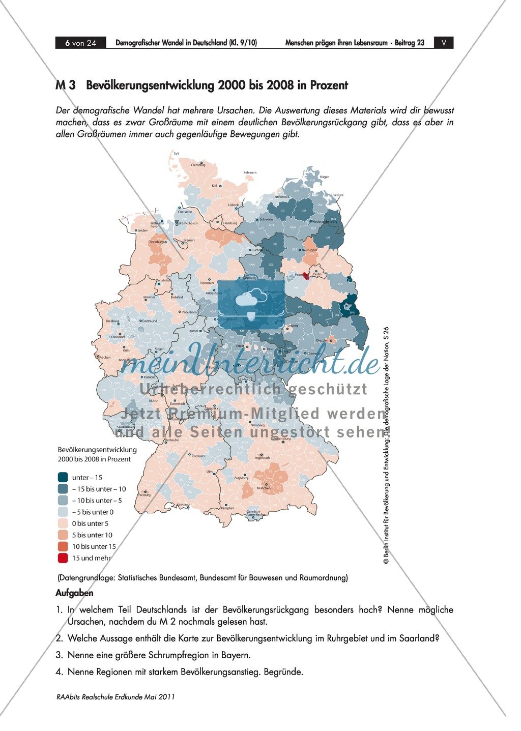 Der Demographische Wandel: Bevölkerungsentwicklung. Migration Preview 3