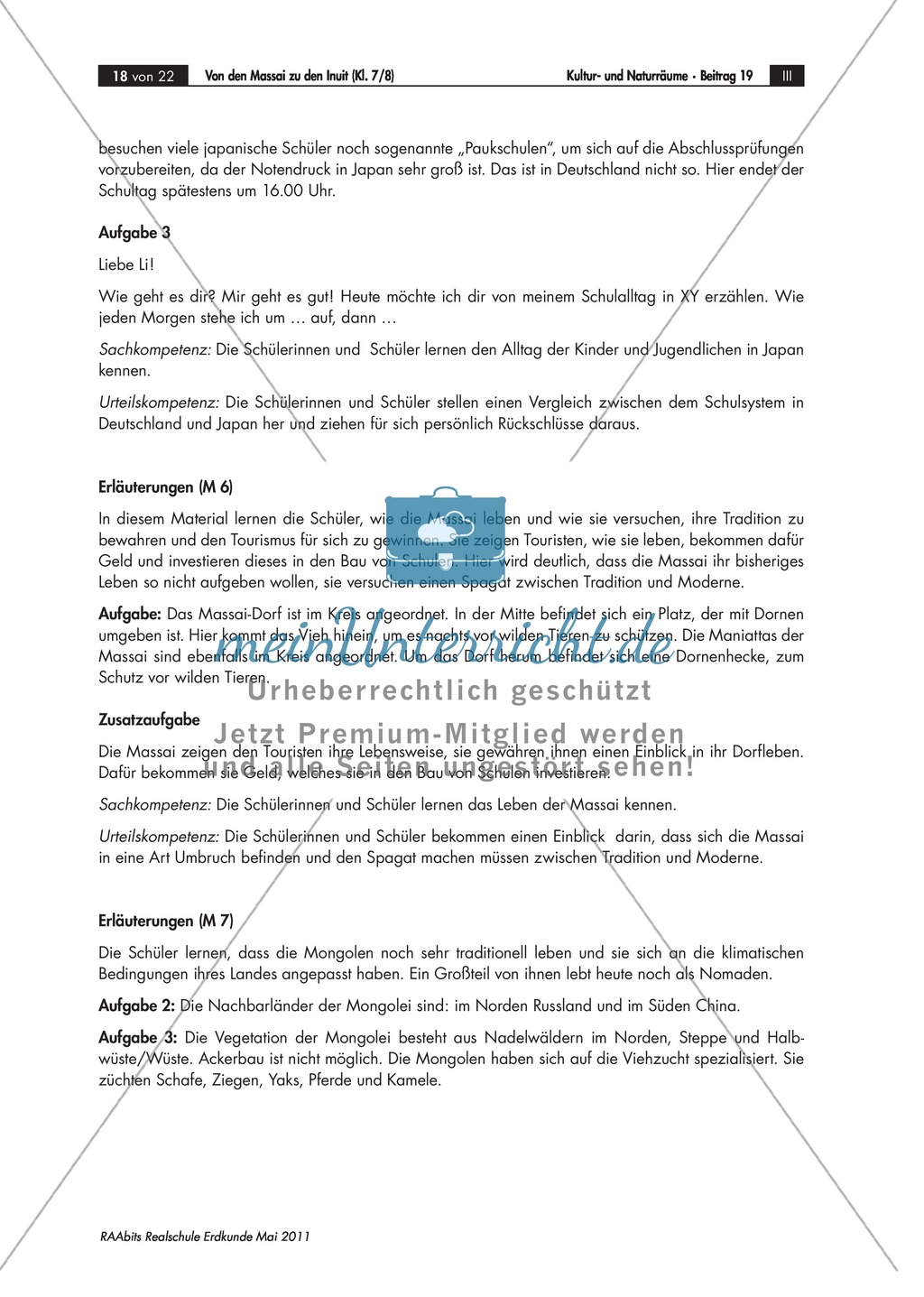 Interkulturelle Kompetenzen entwickeln: Kulturerdteile kennenlernen Preview 15
