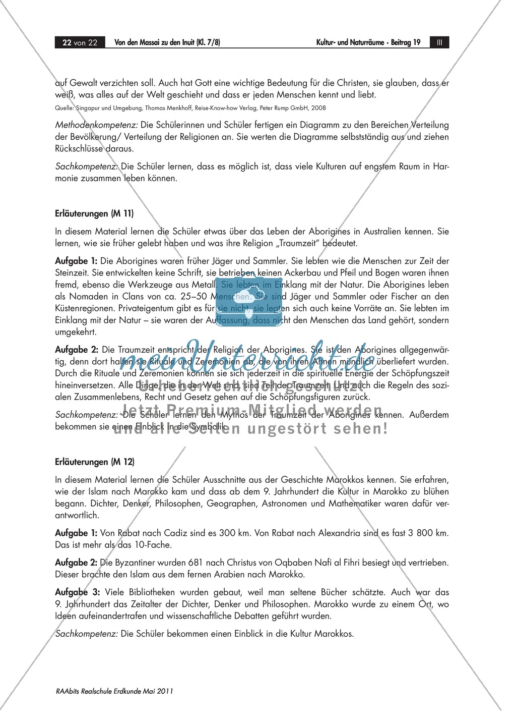 Interkulturelle Kompetenzen entwickeln: Kulturerdteile kennenlernen Preview 19