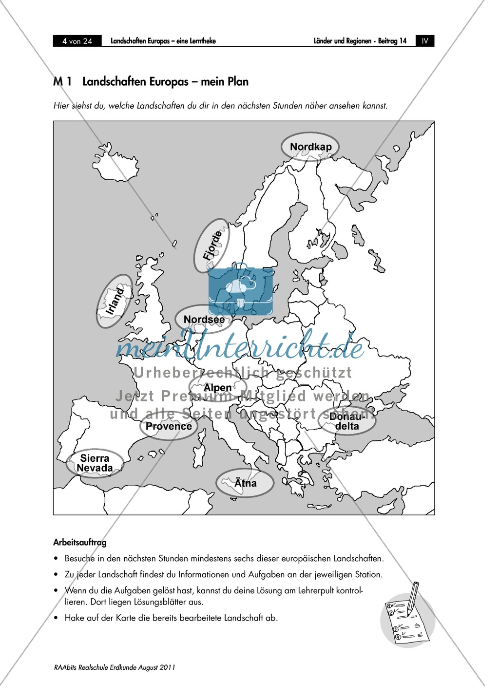 Lerntheke: die Landschaften Europas kennenlernen Preview 1