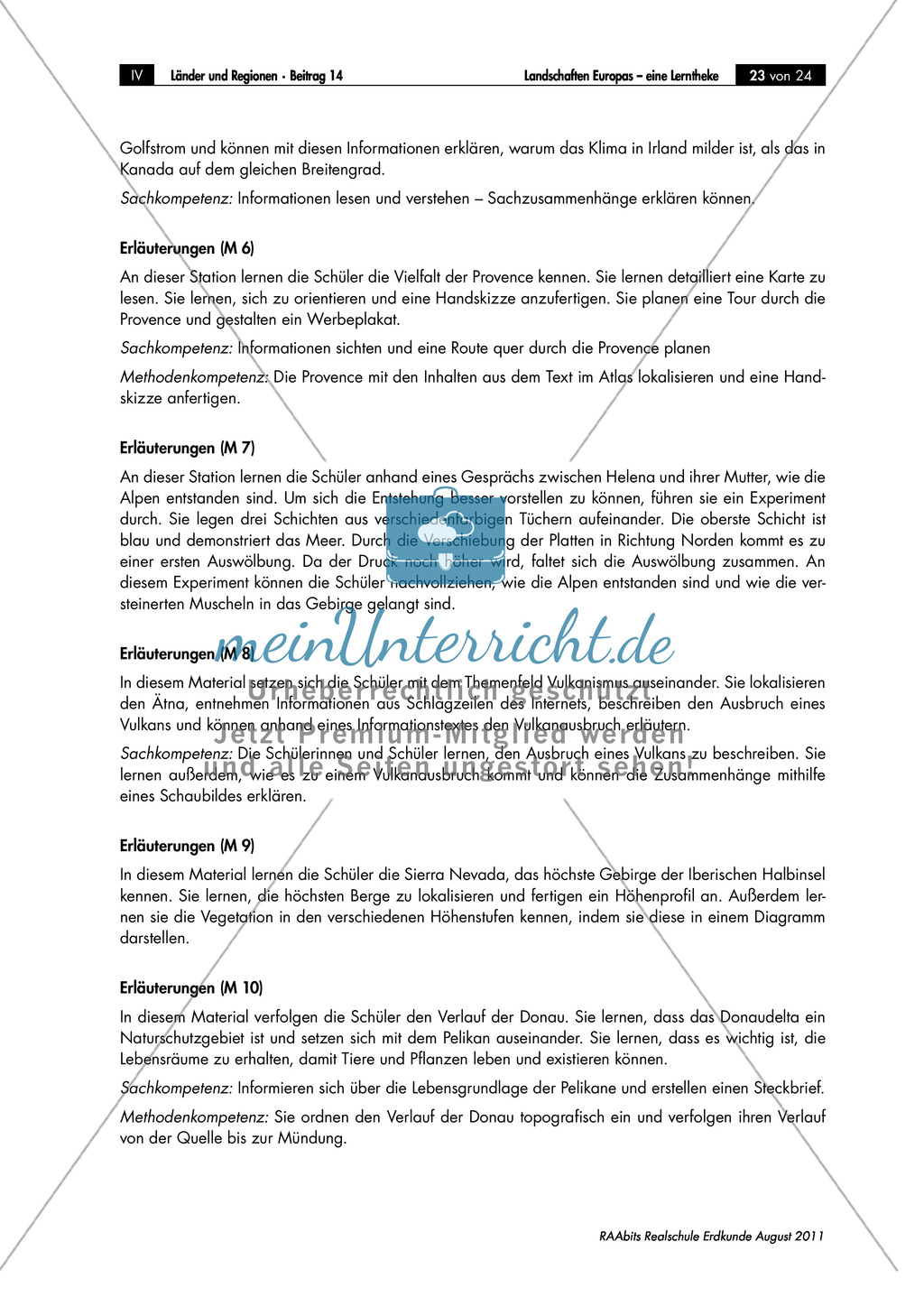 Lerntheke: die Landschaften Europas kennenlernen Preview 20