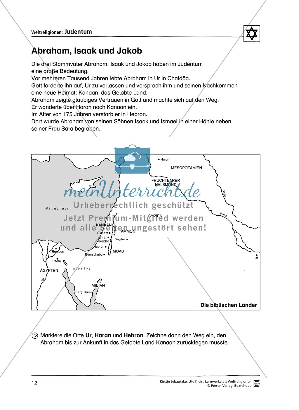 Unterrichtsmaterial zum Judentum - mit Infomaterial zu Gottheit, Schrift, Synagogen, Feiertagen uvm. Preview 5