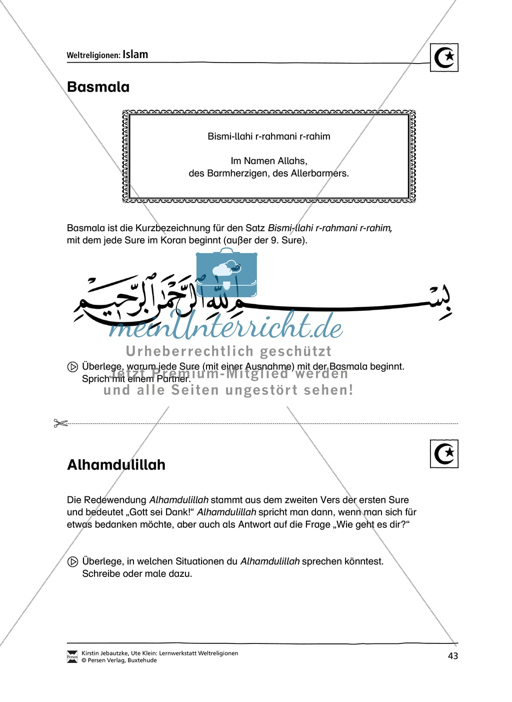 Unterrichtsmaterial zum Islam - mit Infomaterial zu Gottheit, Koran, Moscheen, Feiertagen uvm. Preview 10