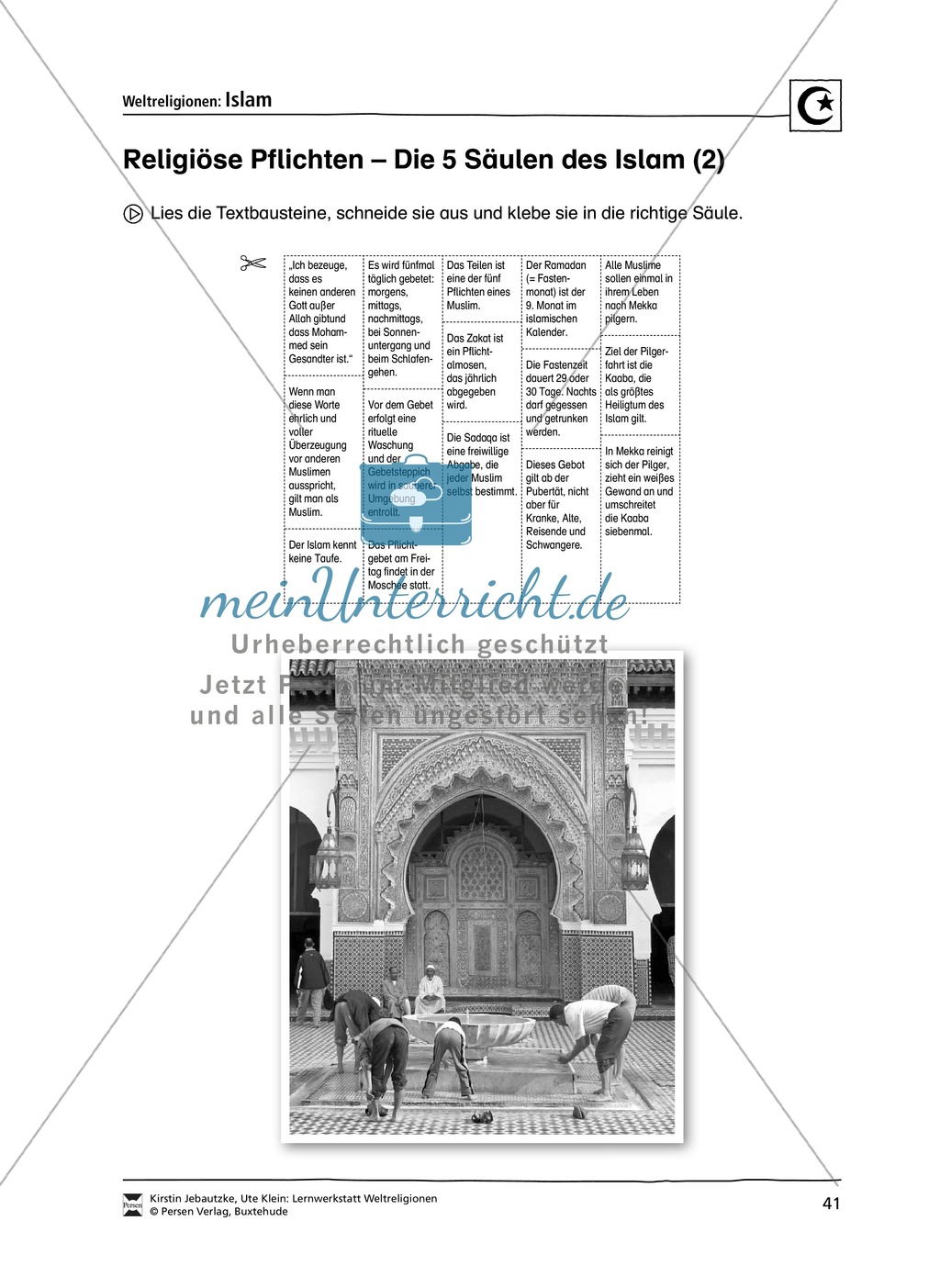 Unterrichtsmaterial zum Islam - mit Infomaterial zu Gottheit, Koran, Moscheen, Feiertagen uvm. Preview 8