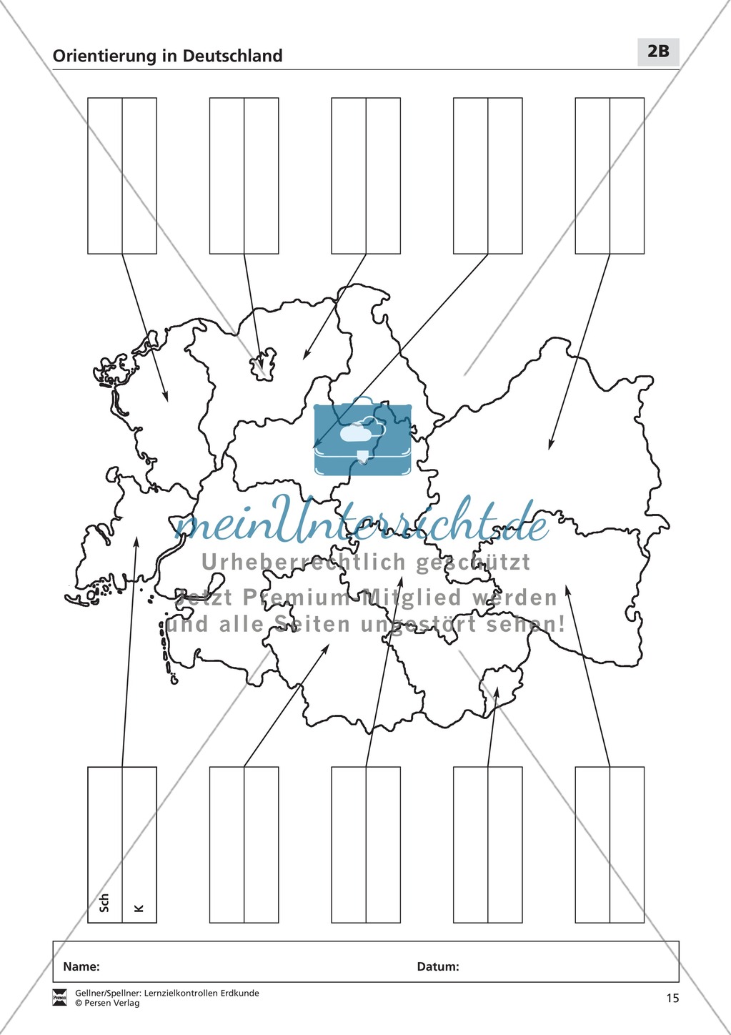 Lernzielkontrollen zur Topographie und Geomorphologie Deutschlands: Topographie Deutschlands + Küsten + Gebirge und Flüsse Preview 10