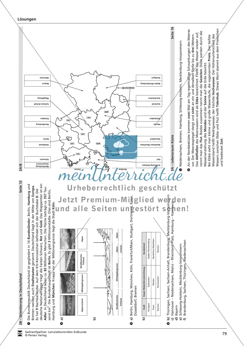 Lernzielkontrollen zur Topographie und Geomorphologie Deutschlands: Topographie Deutschlands + Küsten + Gebirge und Flüsse Preview 20