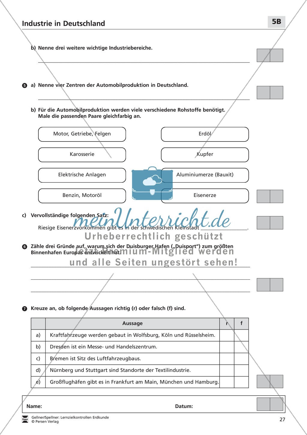 Lernerfolgskontrollen zur Industrie in Deutschland Preview 4