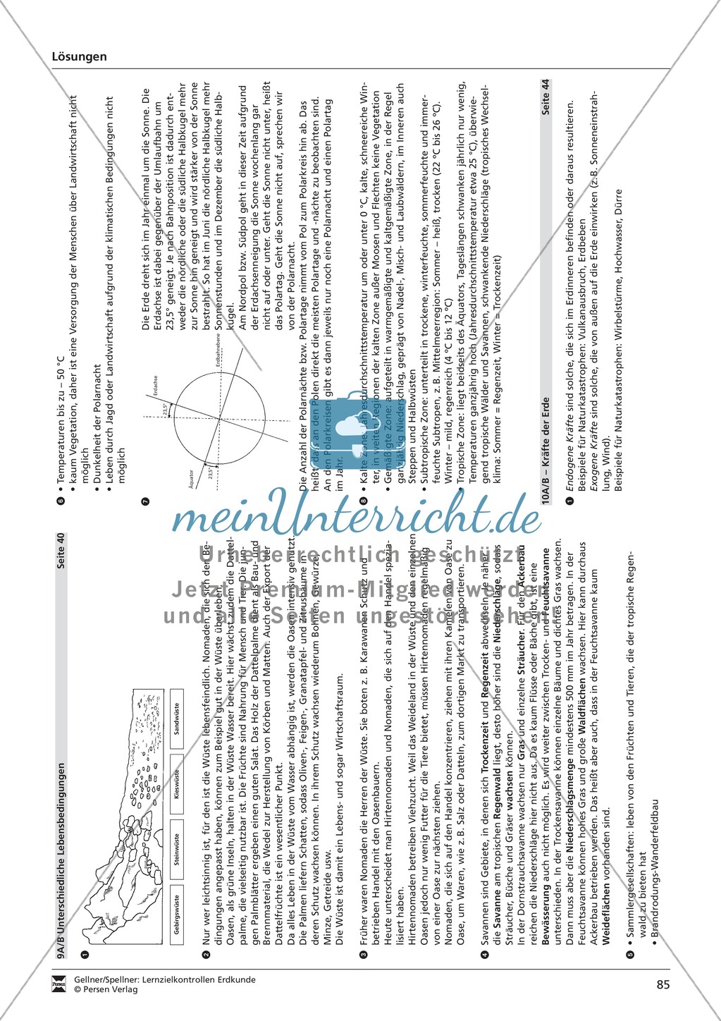 Lernerfolgskontrolle zu den Kräften der Erde: Tektonik + endogene und exogene Kräfte + Naturkatastrophen Preview 3