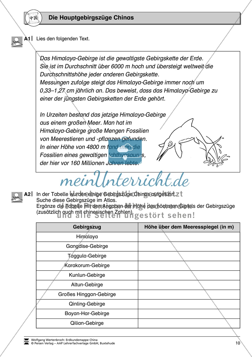 Spielerische Materialien zur Topographie Chinas Preview 10