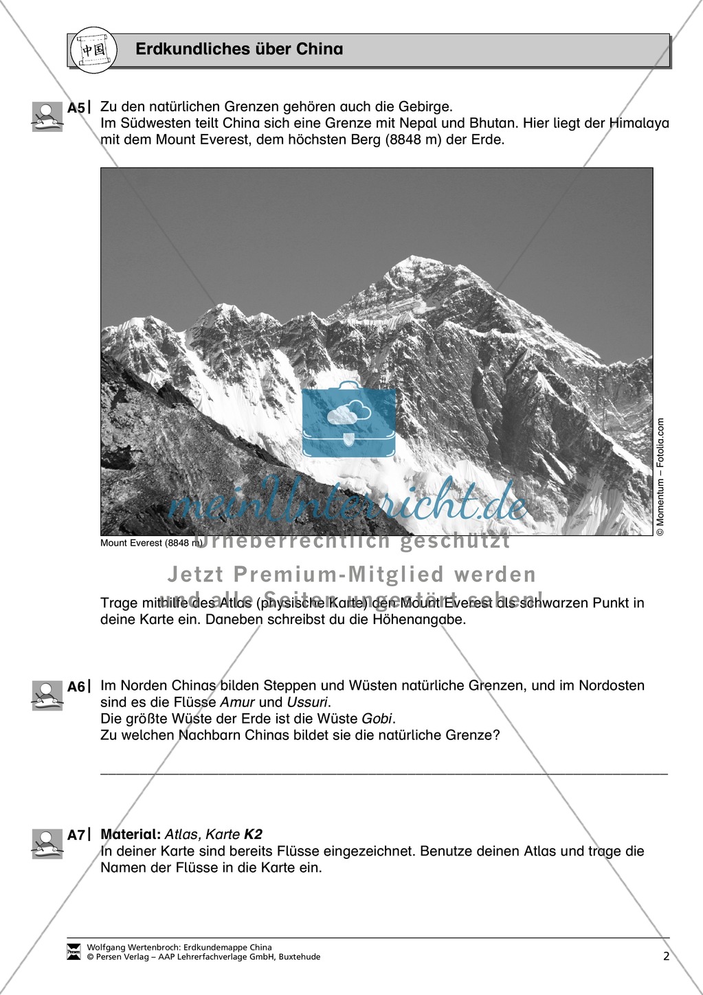 Spielerische Materialien zur Topographie Chinas Preview 2