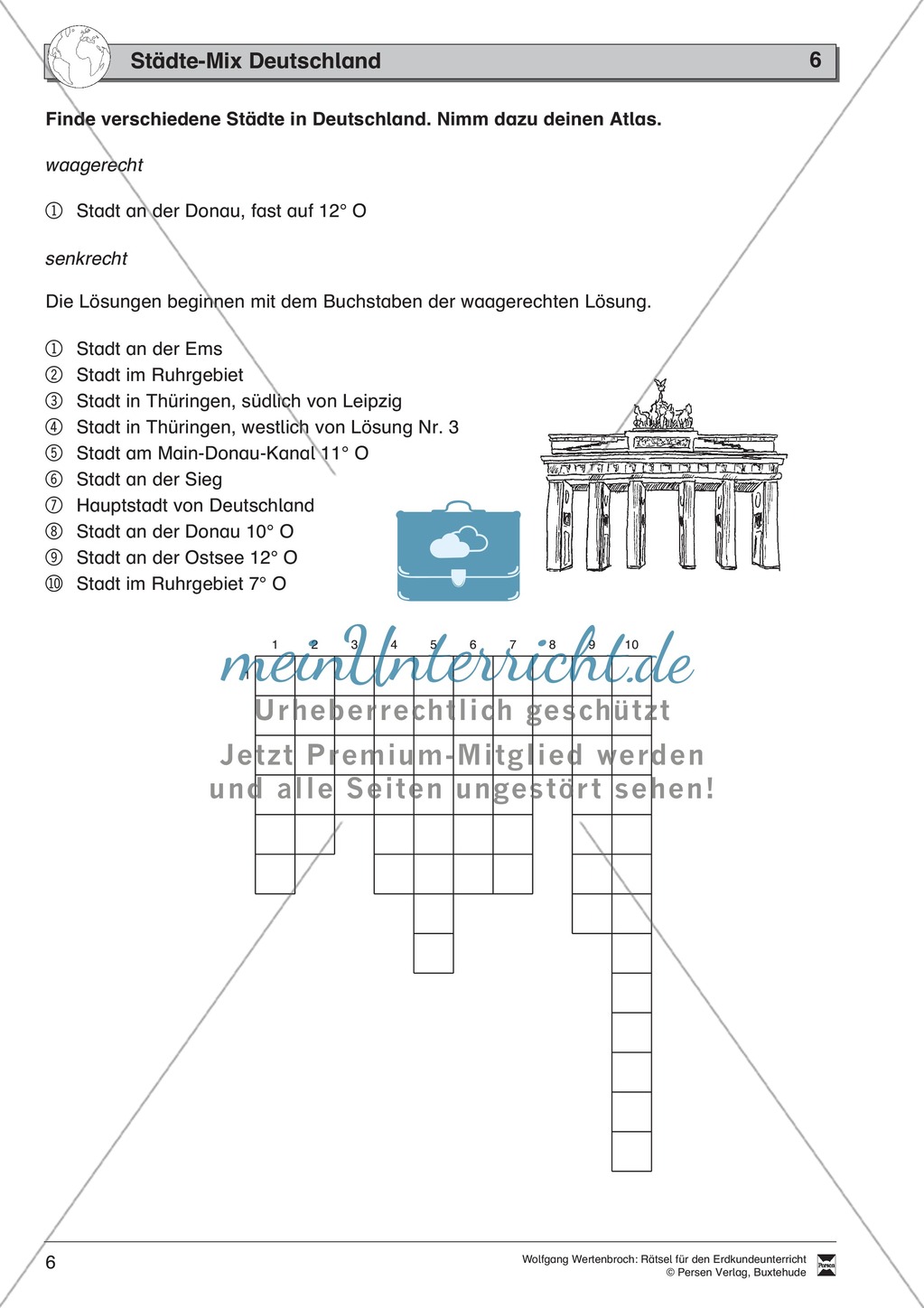 Rätsel zur Orientierung in Deutschland: Nachbarstaaten + Topographie Preview 2