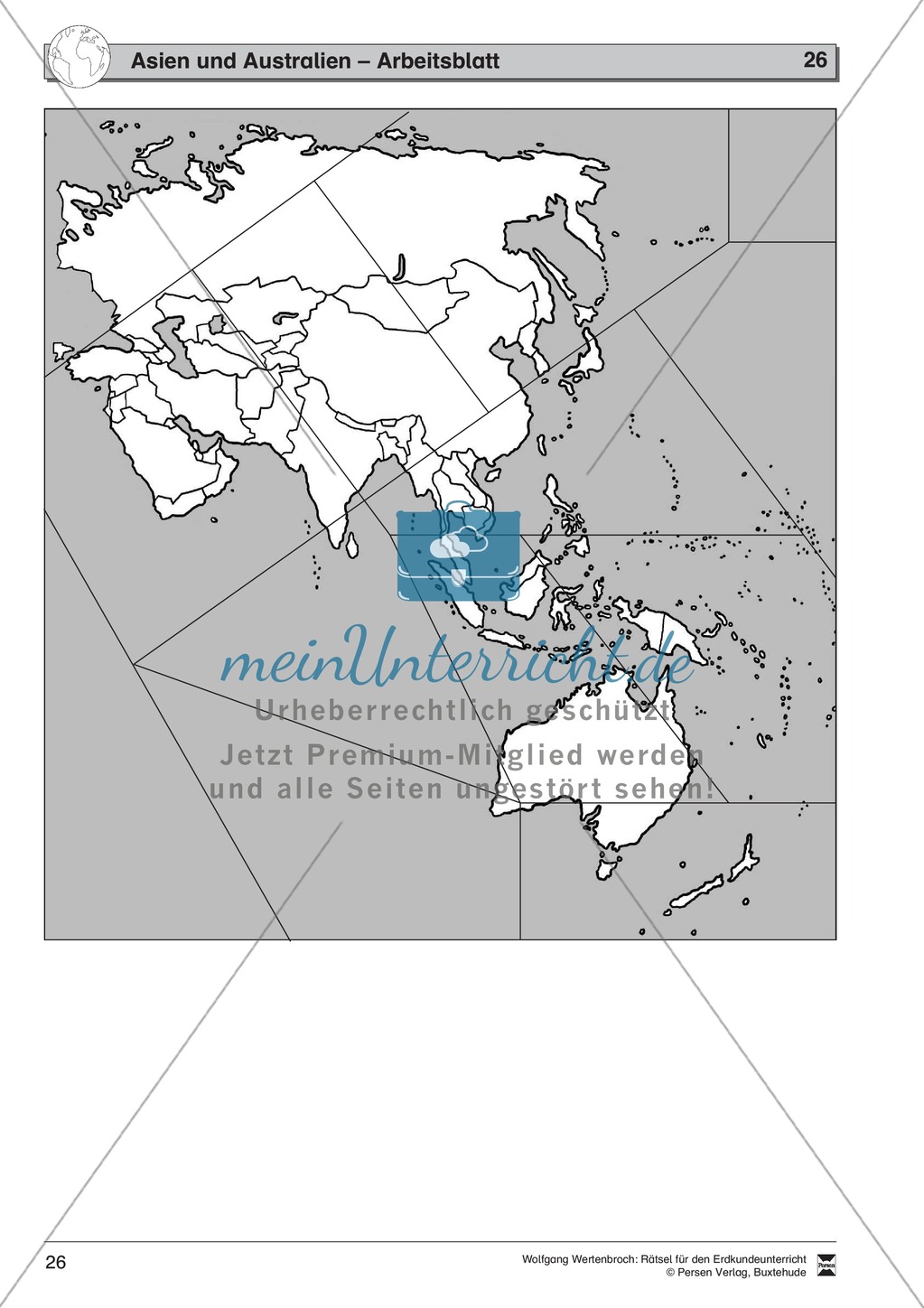 Rätselaufgaben zu Asien und Australien - mit Extra-Aufgaben zu Russland + China + Japan + Indien Preview 2