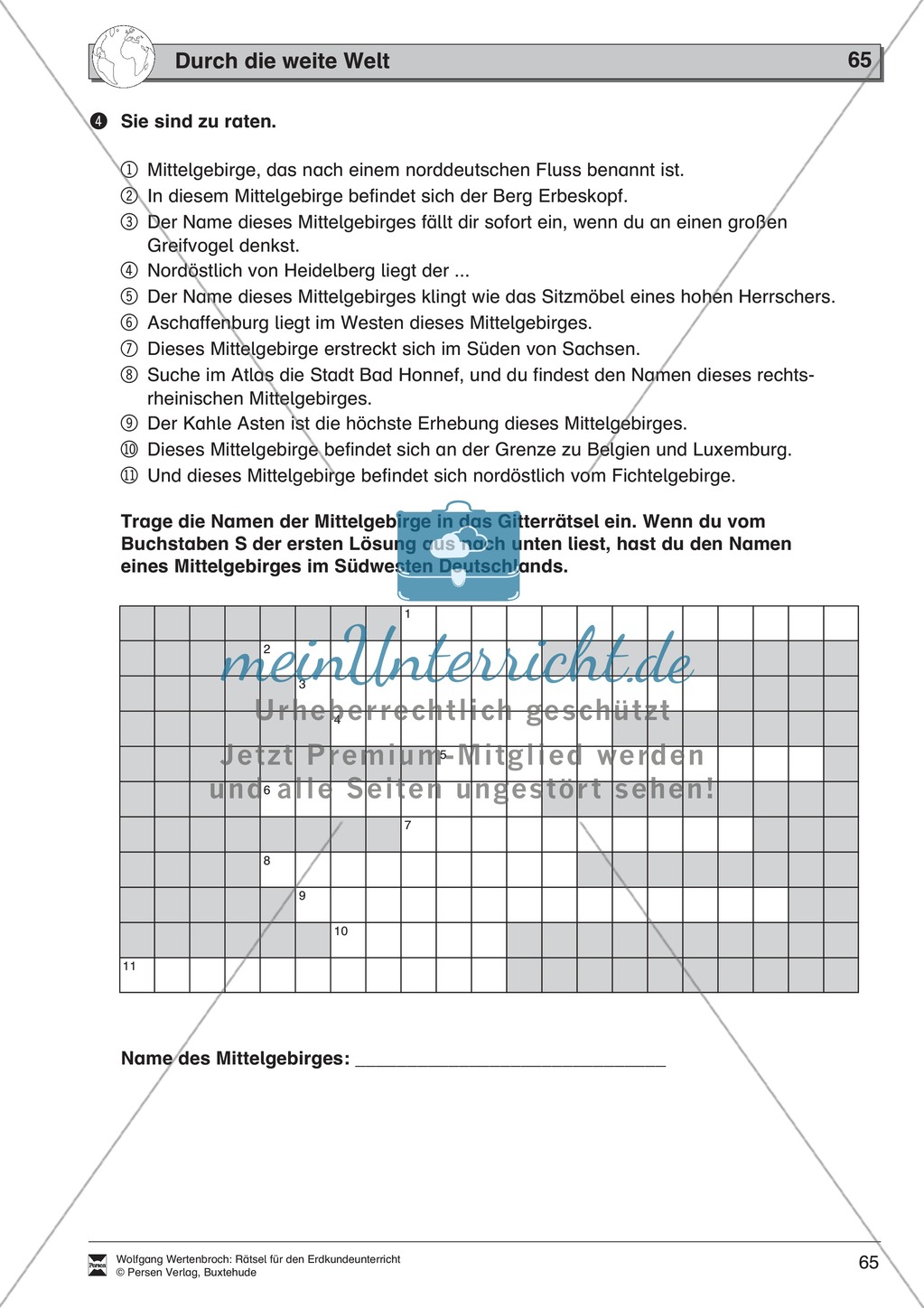 Rätselaufgaben zu Topographie + Exportwaren + Staaten und Hauptstädte + Ozeane der Welt Preview 17