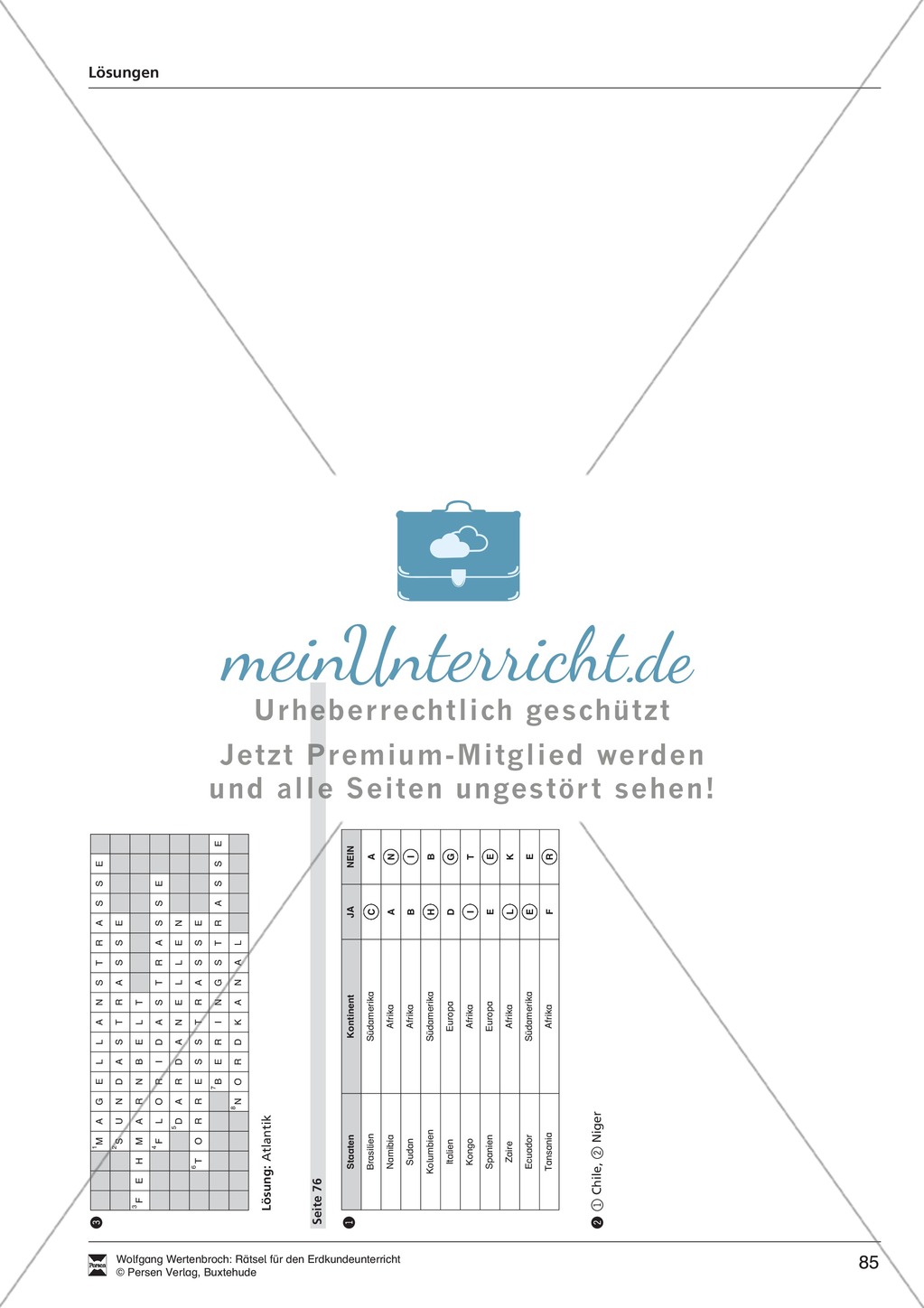 Rätselaufgaben zu Topographie + Exportwaren + Staaten und Hauptstädte + Ozeane der Welt Preview 33