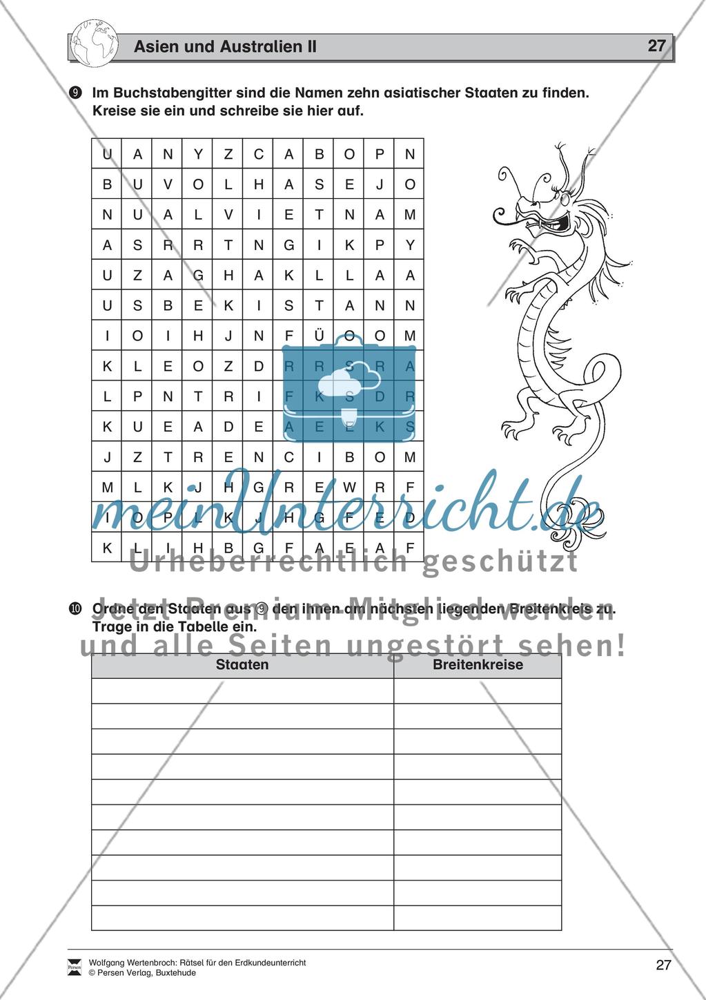 Asien und Australien Preview 3