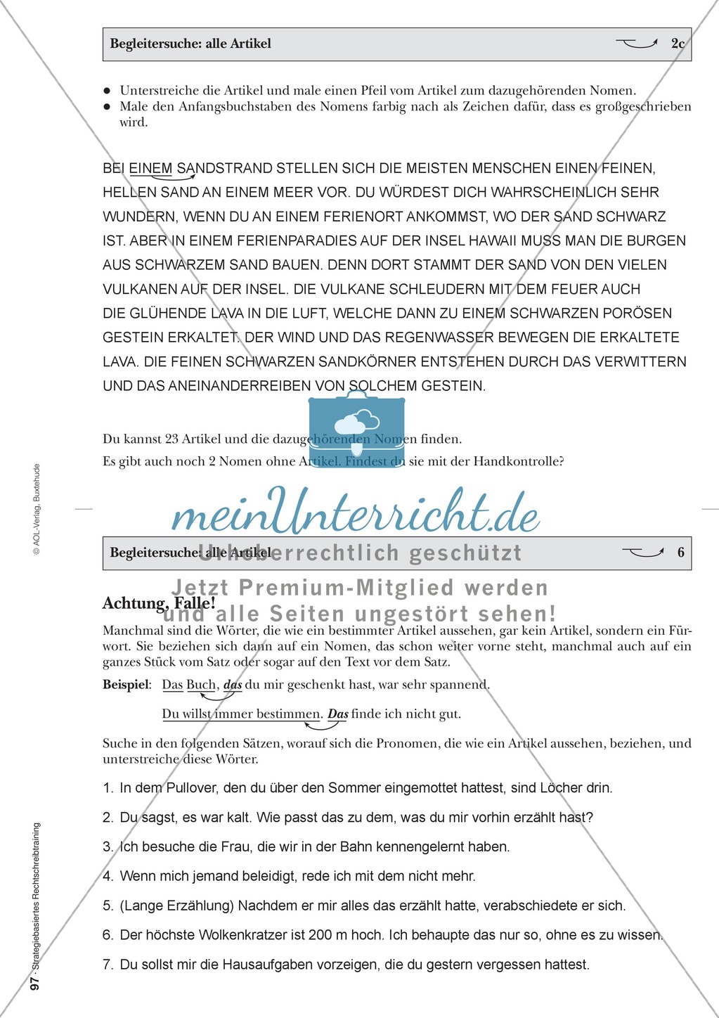 "Bestimmte und unbestimmte Artikel" in der strategiebasierten Rechtschreibübung Preview 6
