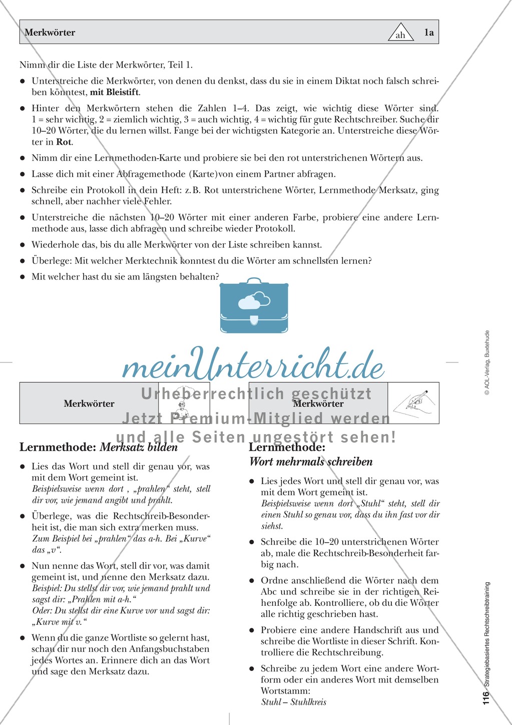 Abweichungen bei der Ableitung: Merkwörter in der stategiebasierten Rechtschreibübung: Informationstext für Lehrer mit Übungsaufgaben zum Thema Preview 6